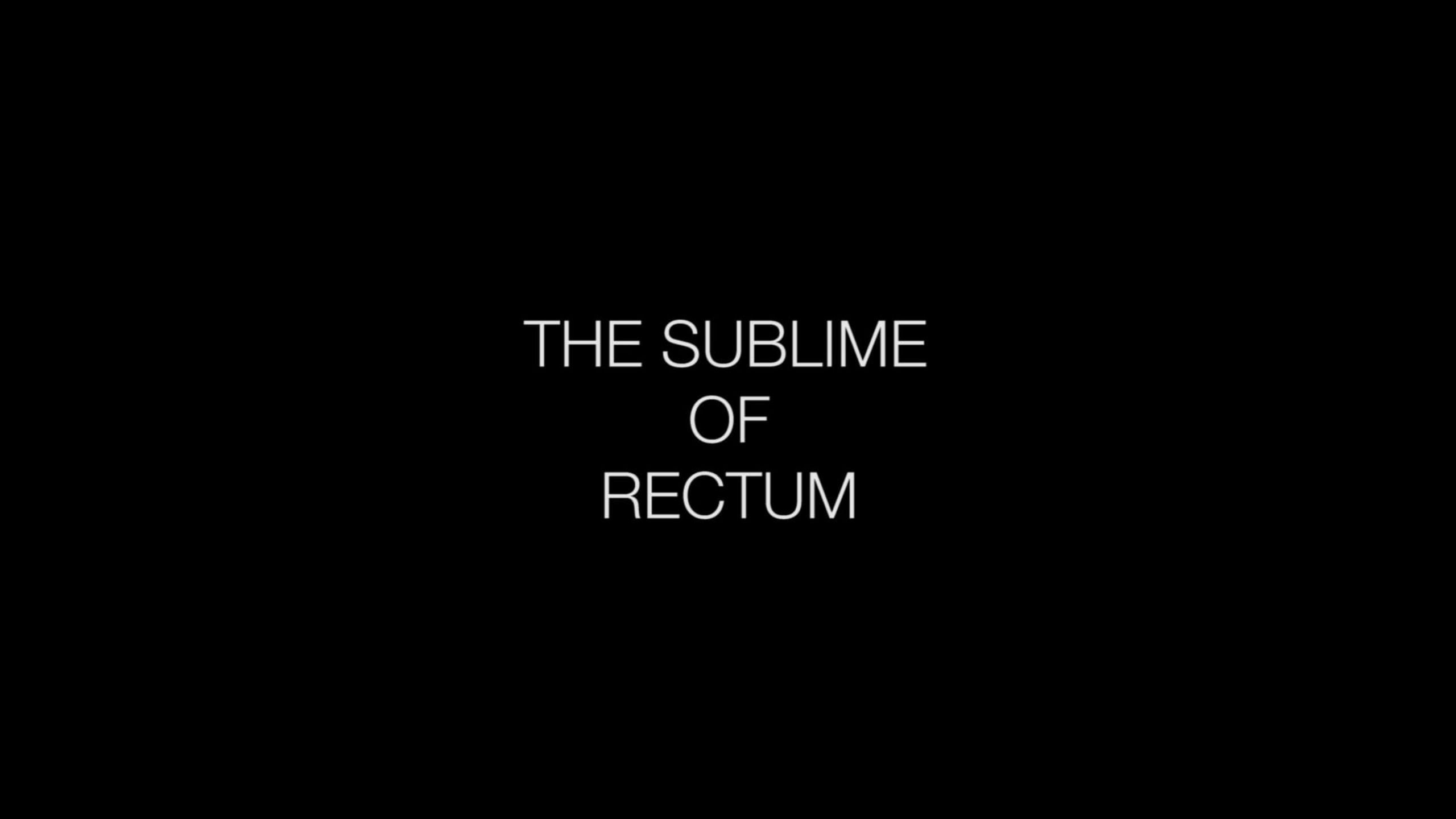 The Sublime of Rectum|The Sublime of Rectum
