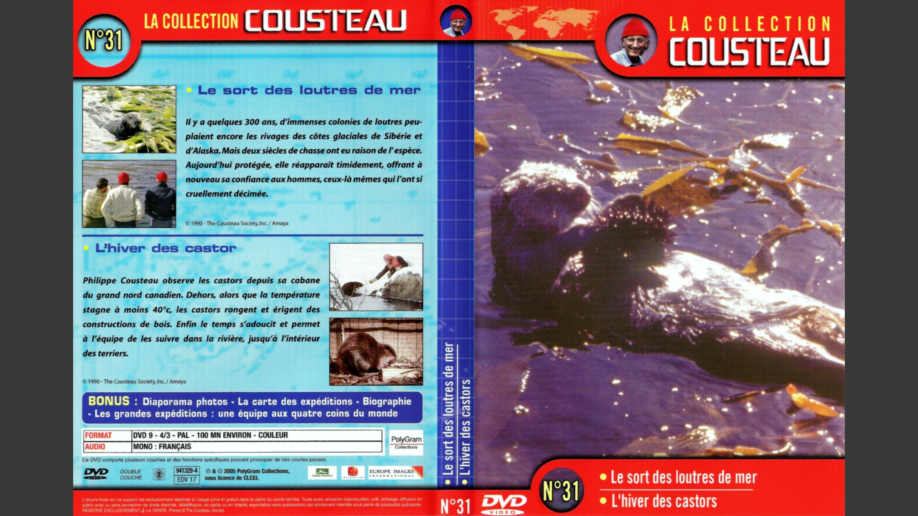 La collection Cousteau N°31 | Le sort des Loutres de mer | L'hiver des castor|La collection Cousteau N°31 | Le sort des Loutres de mer | L'hiver des castor