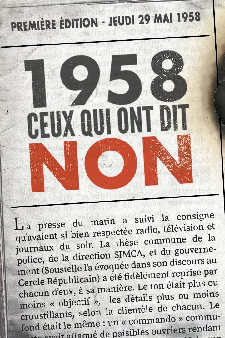 1958, ceux qui ont dit non