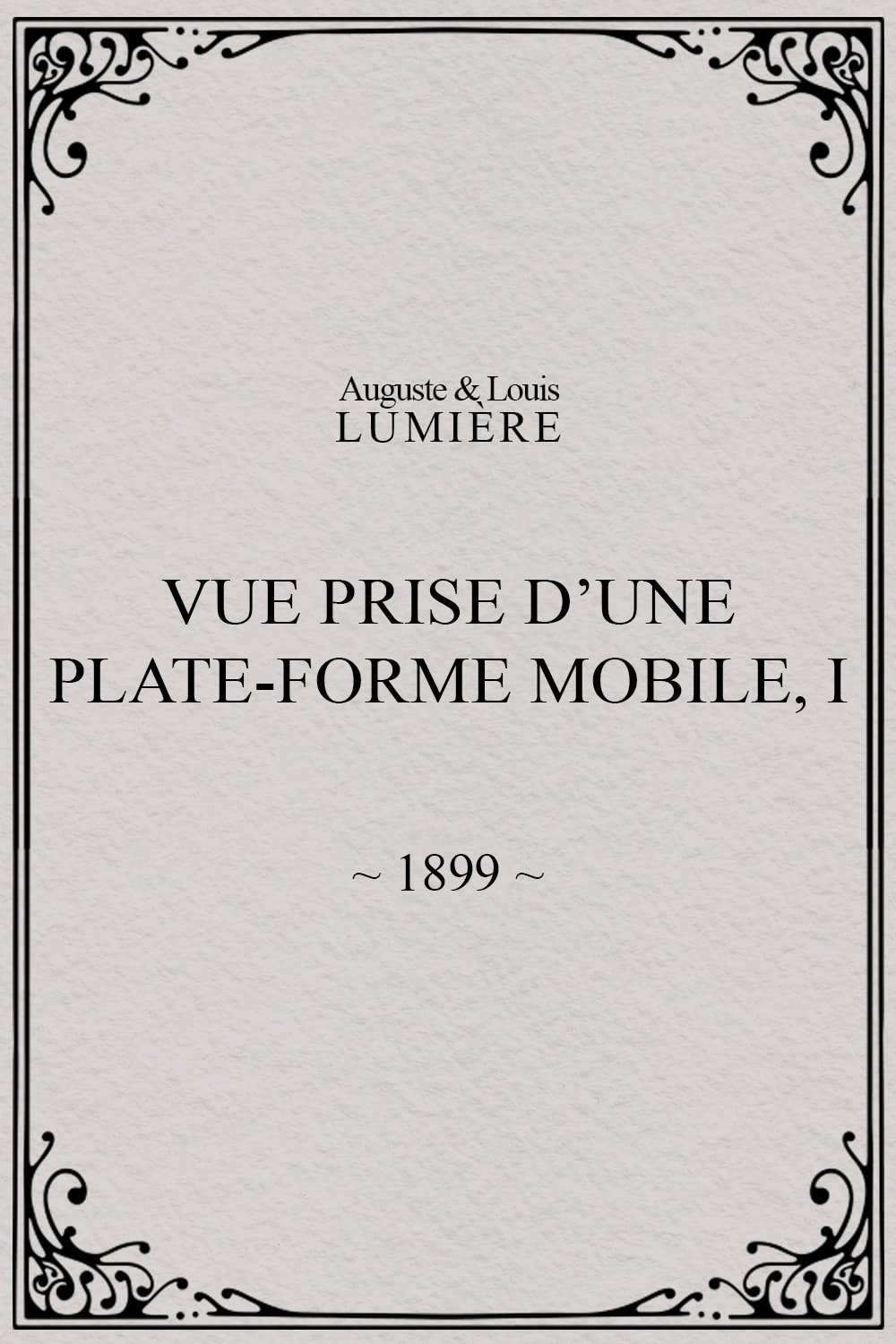 Vue prise d’une plate-forme mobile, I
