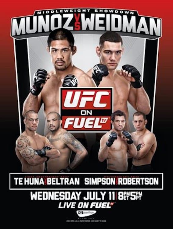 UFC on Fuel TV 4: Munoz vs. Weidman | UFC on Fuel TV 4: Munoz vs. Weidman