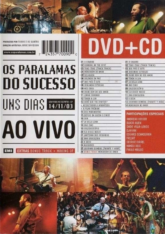 Paralamas do Sucesso - Uns dias Ao Vivo | Paralamas do Sucesso - Uns dias Ao Vivo