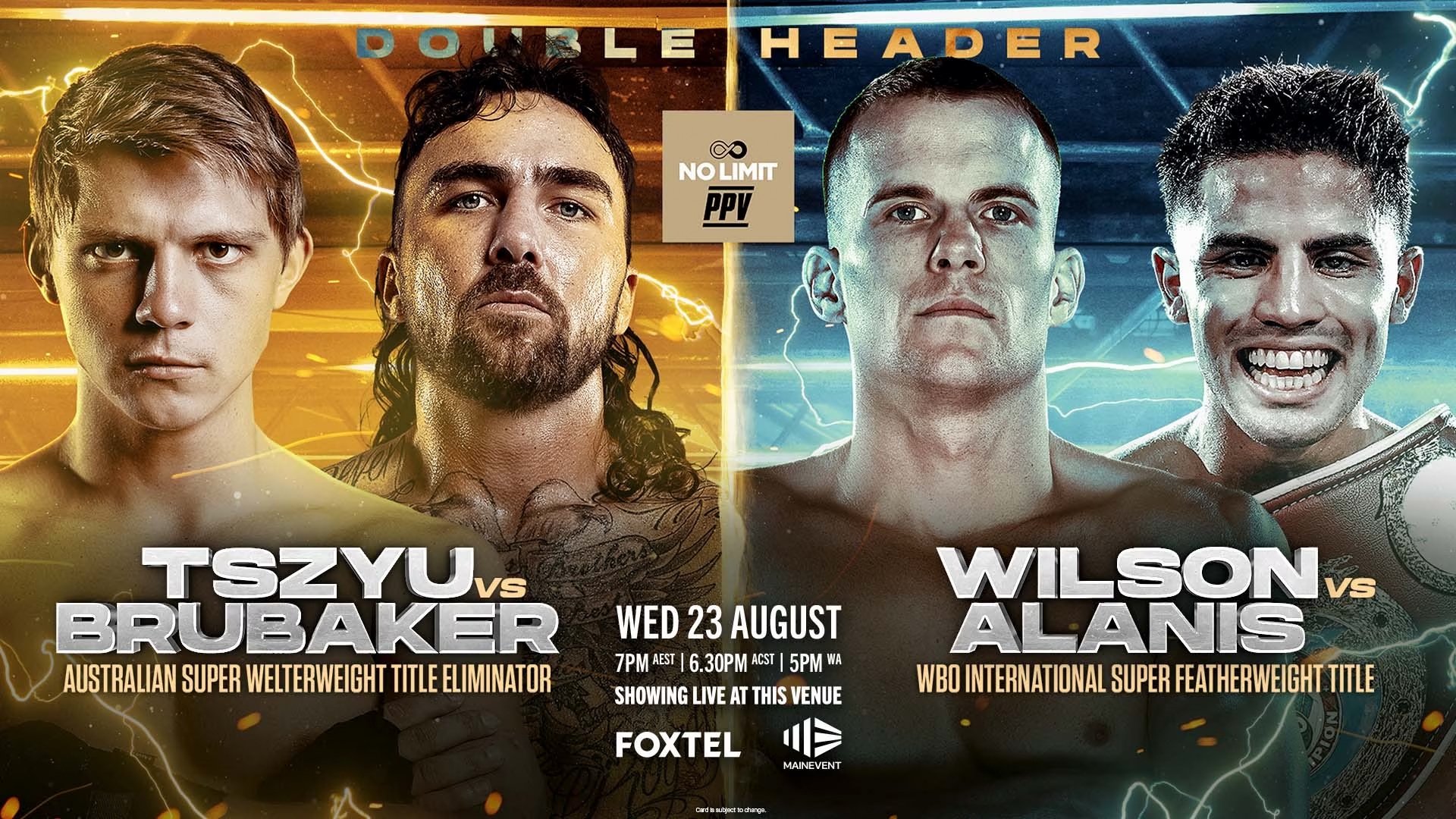 Nikita Tszyu vs. Jack Brubaker|Nikita Tszyu vs. Jack Brubaker
