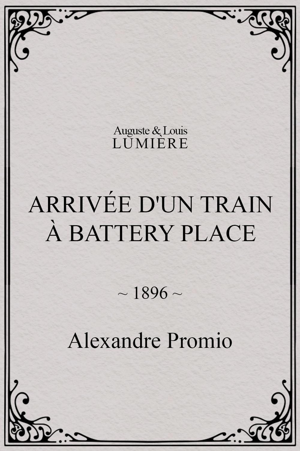 Arrivée d'un train à Battery Place