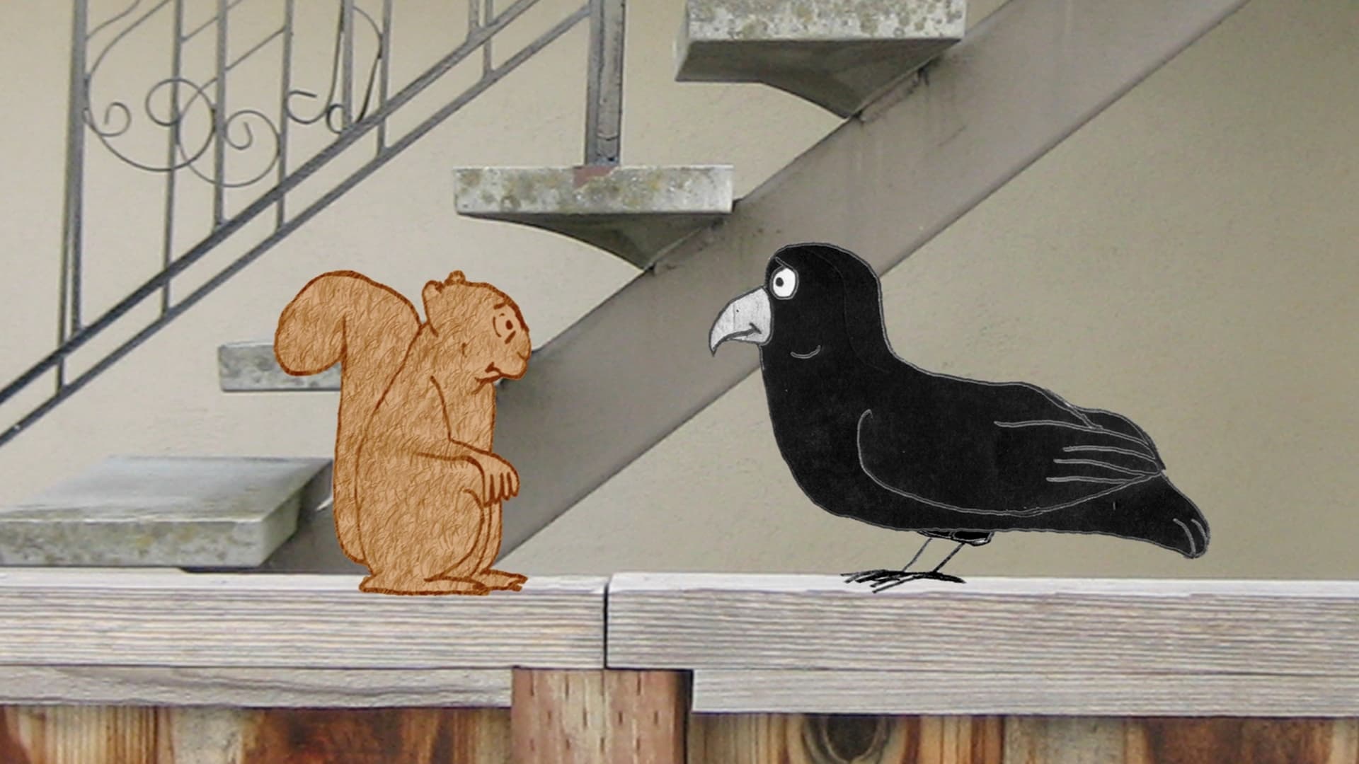 The Crow and the Squirrel|The Crow and the Squirrel