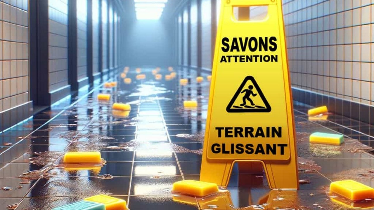 Savons, attention terrain glissant|Savons, attention terrain glissant