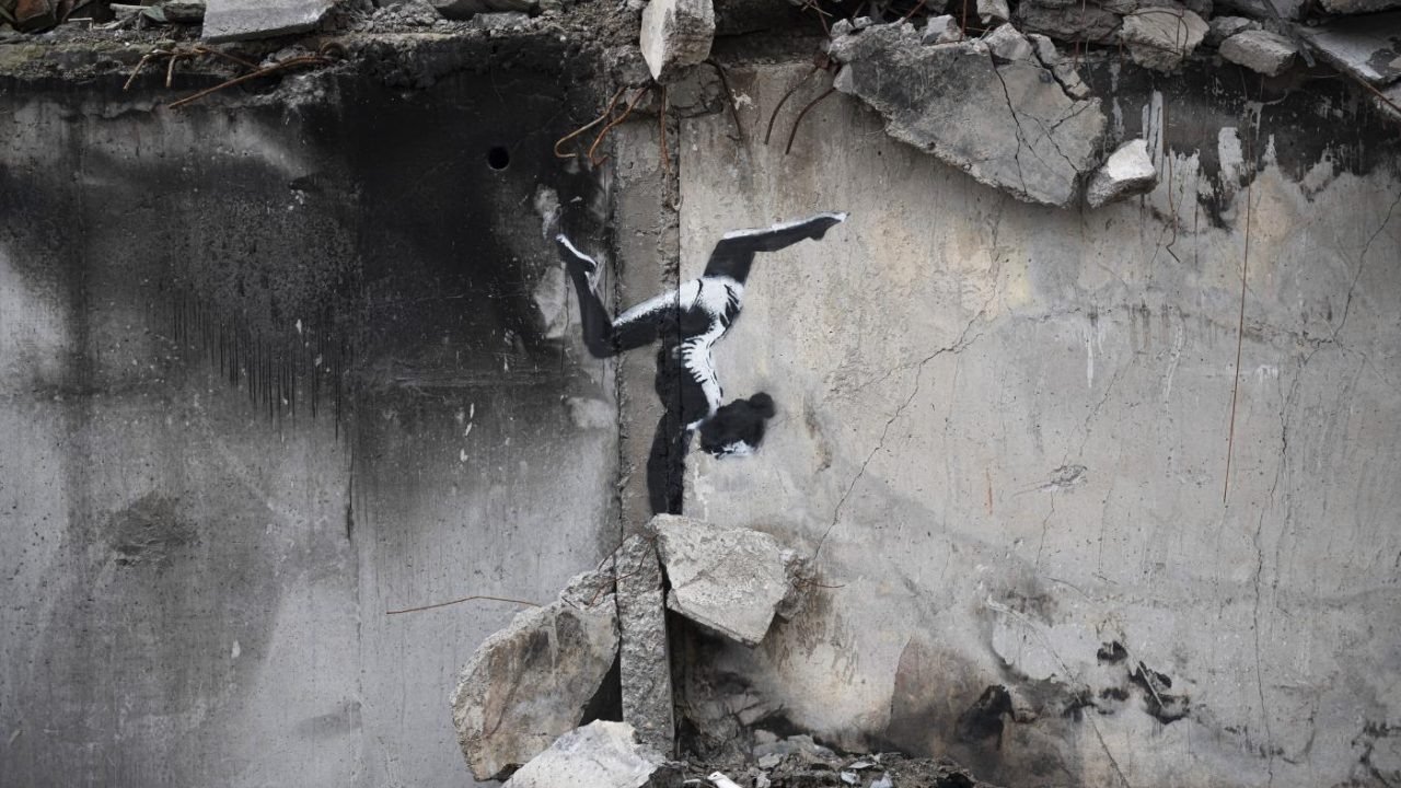 Arte vs. Guerra – Banksy e C215 a Borodyanka|Arte vs. Guerra – Banksy e C215 a Borodyanka
