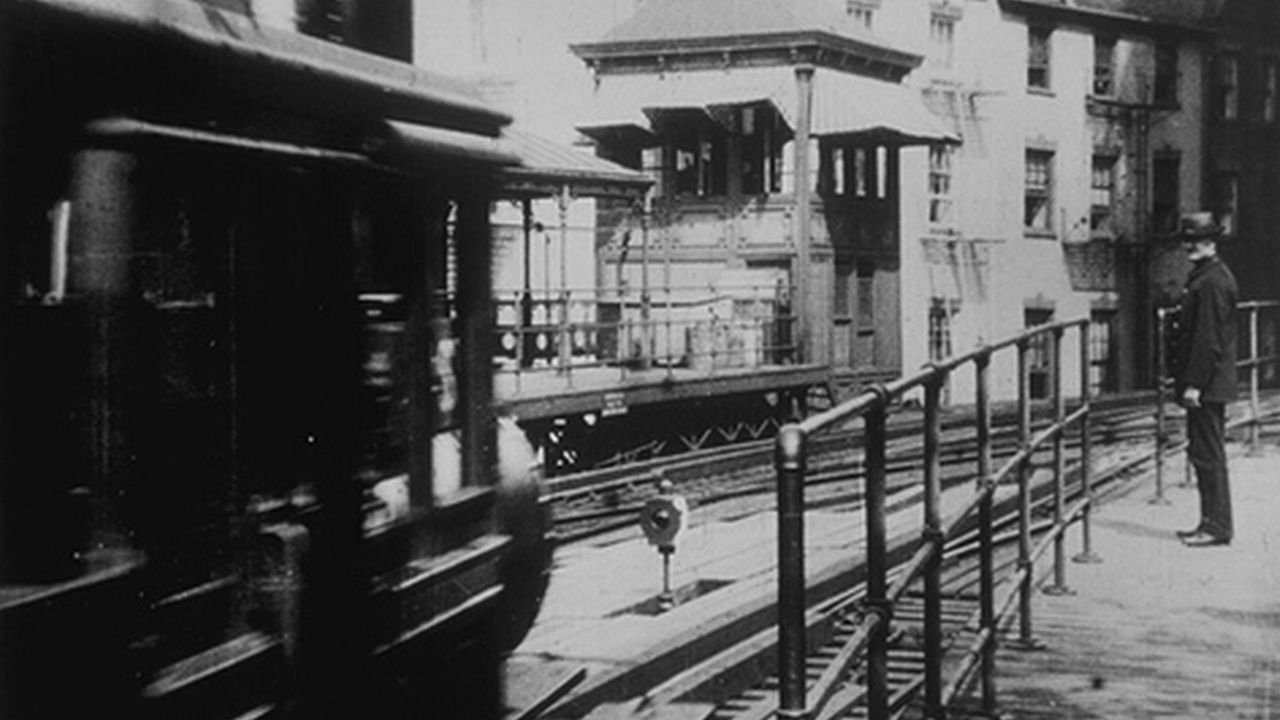 Arrivée d'un train à Battery Place|Arrivée d'un train à Battery Place