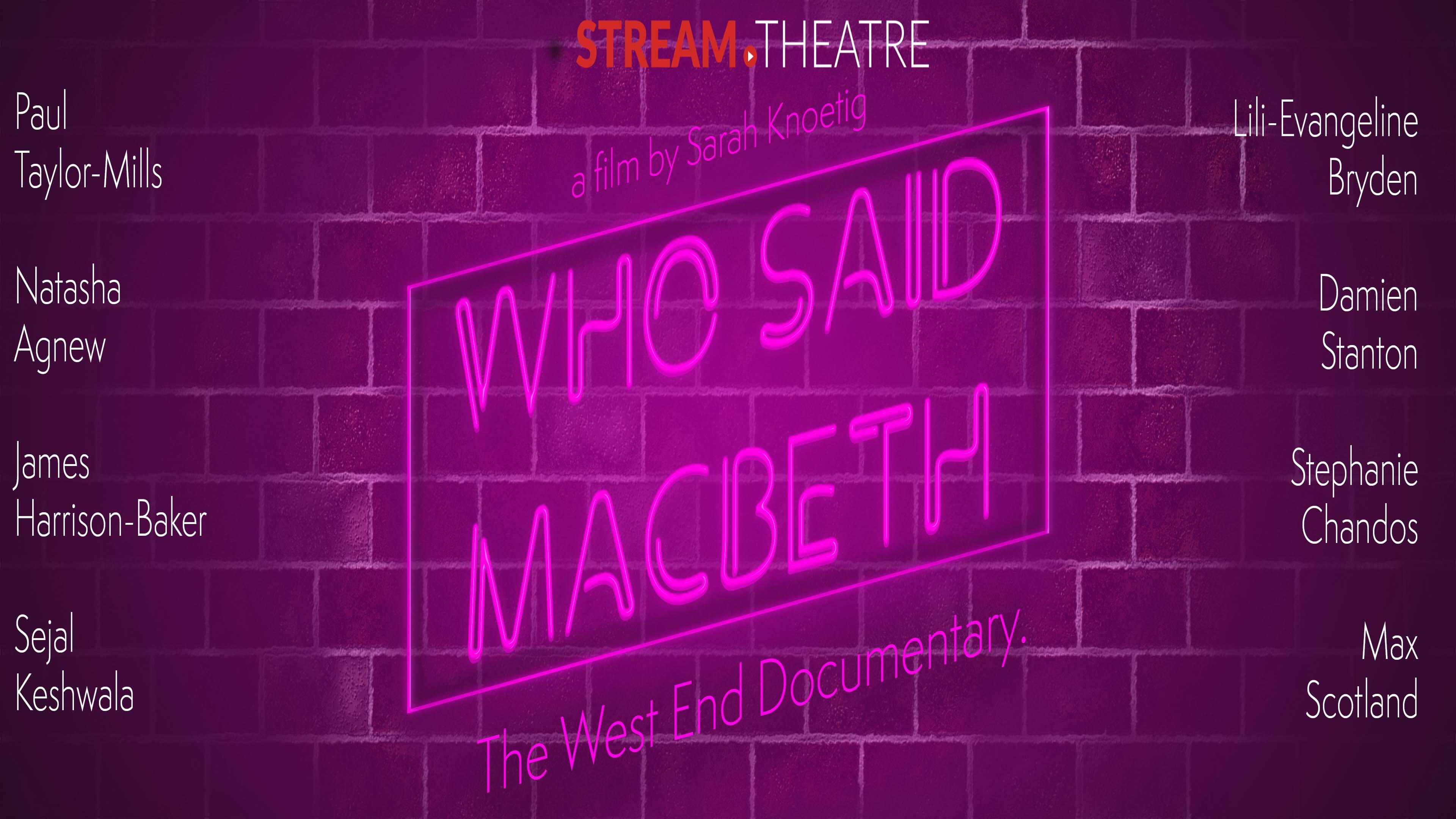 Who Said Macbeth|Who Said Macbeth